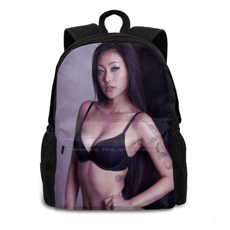 A backpack with print