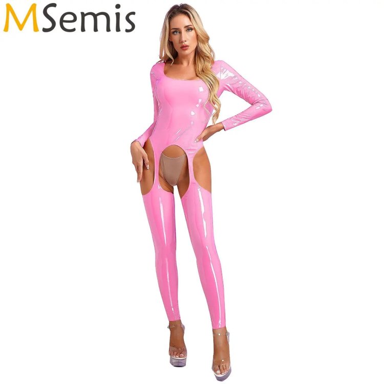 Female varnished overalls