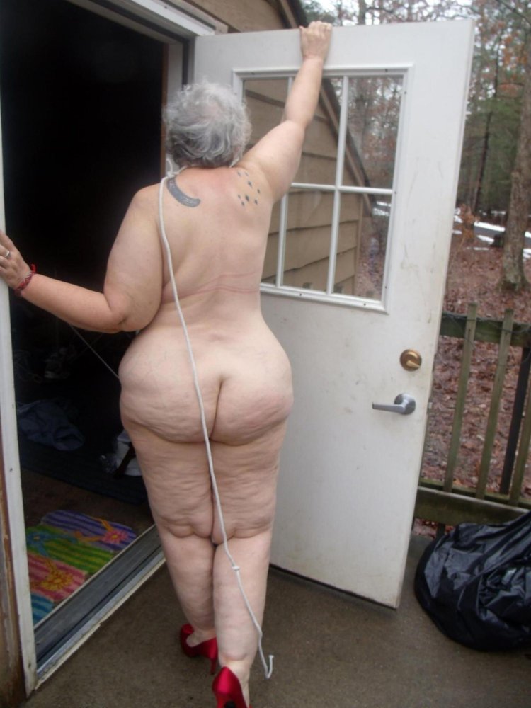 Naked cellulite old women