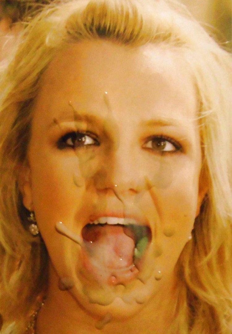 Cumshots on the face of Britney XXXx