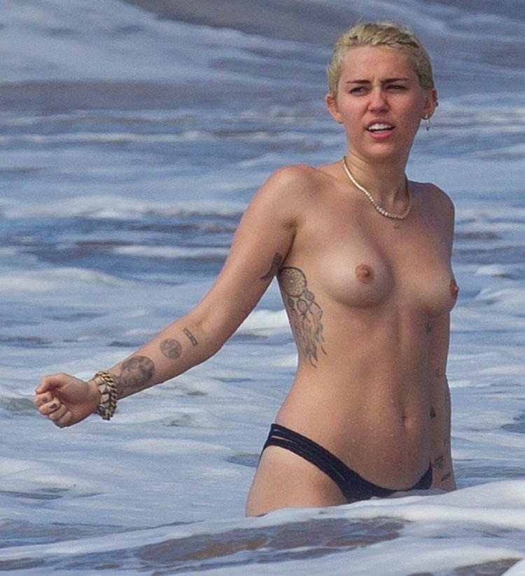 Miley Cyrus Naked Breast