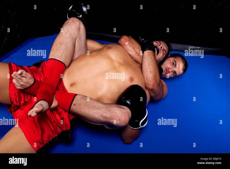 Mixed naked martial arts of men