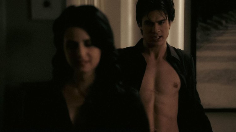 Ian Somerholder and Elena Gilbert