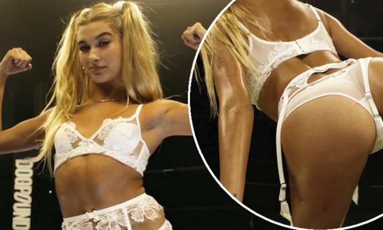 Haley Baldwin in underwear