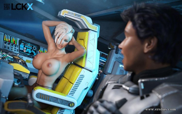 Naked on a spaceship