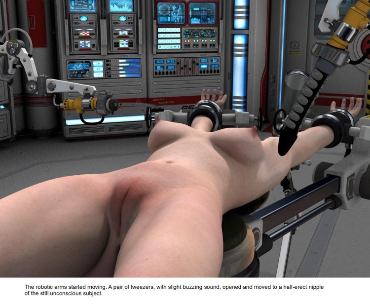 Naked women in a spaceship