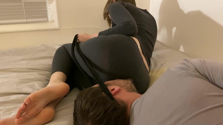 Girl farting in the face of her friend