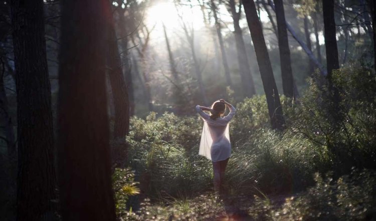 Girl in the forest