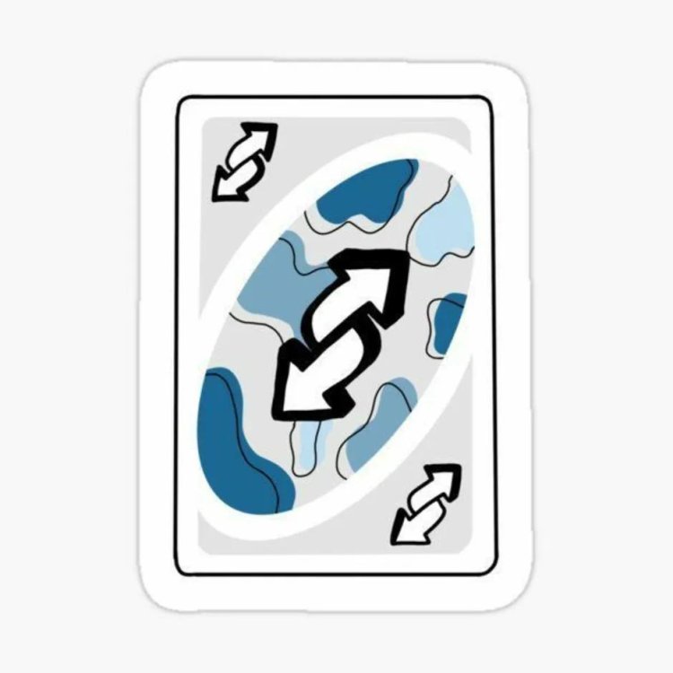 Blue uno Reverse Card