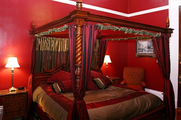 Red bedroom