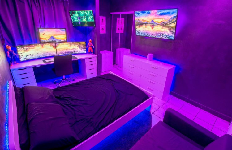 Gamer room with backlight