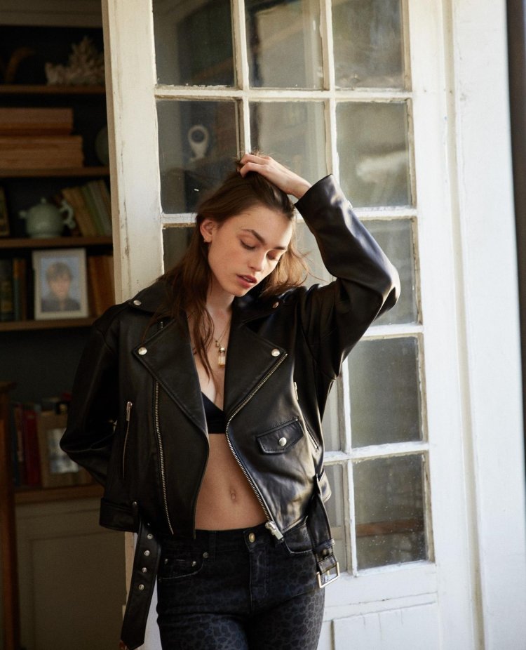 Leather jacket The Kooples