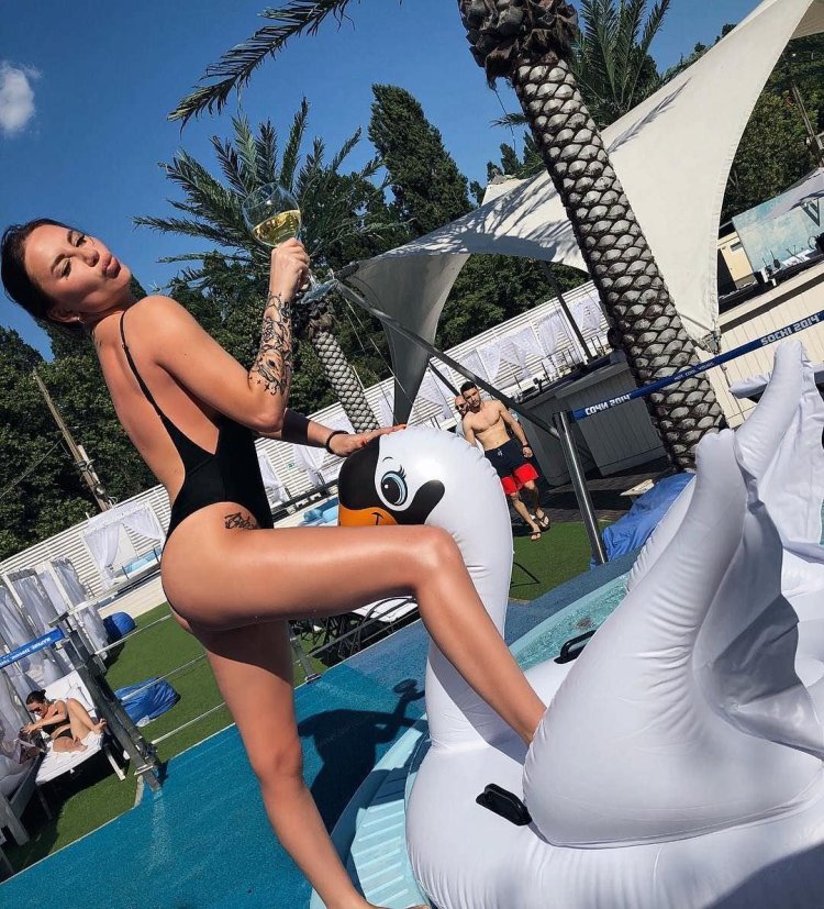 Asti Anna Dziuba in a swimsuit