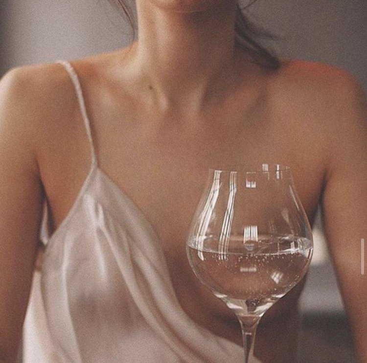 Woman with a glass