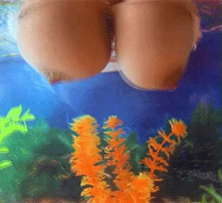 Breasts in water