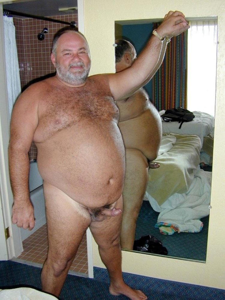 Old Daddy Chub Naked without panties