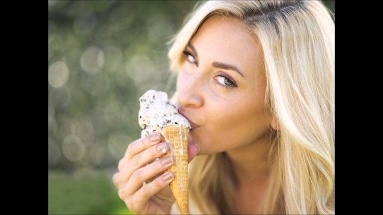A girl with ice cream