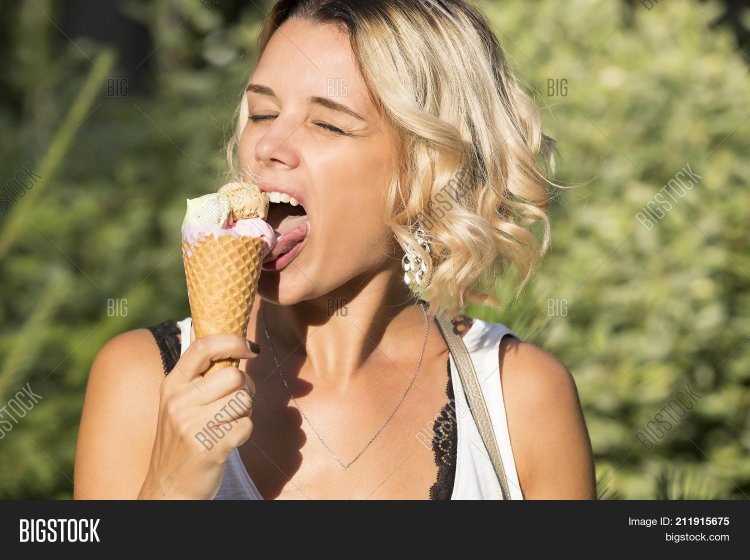 A girl with ice cream