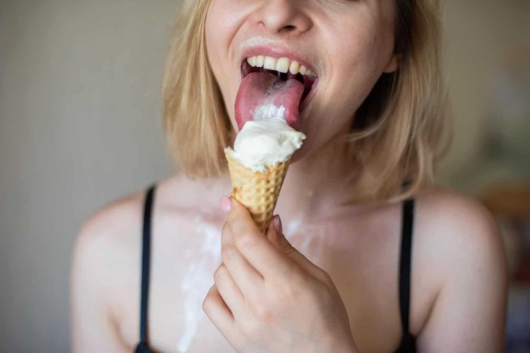 Girl and ice cream