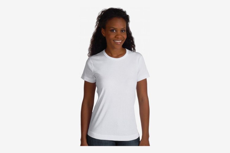 Girl in a white T -shirt