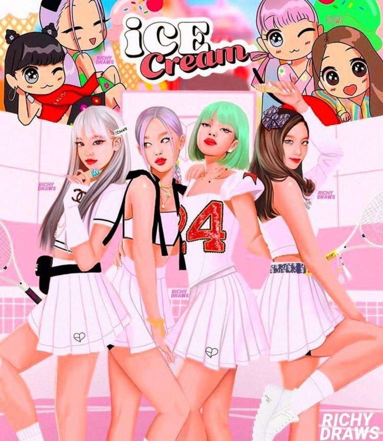 Black Pink Ice Cream