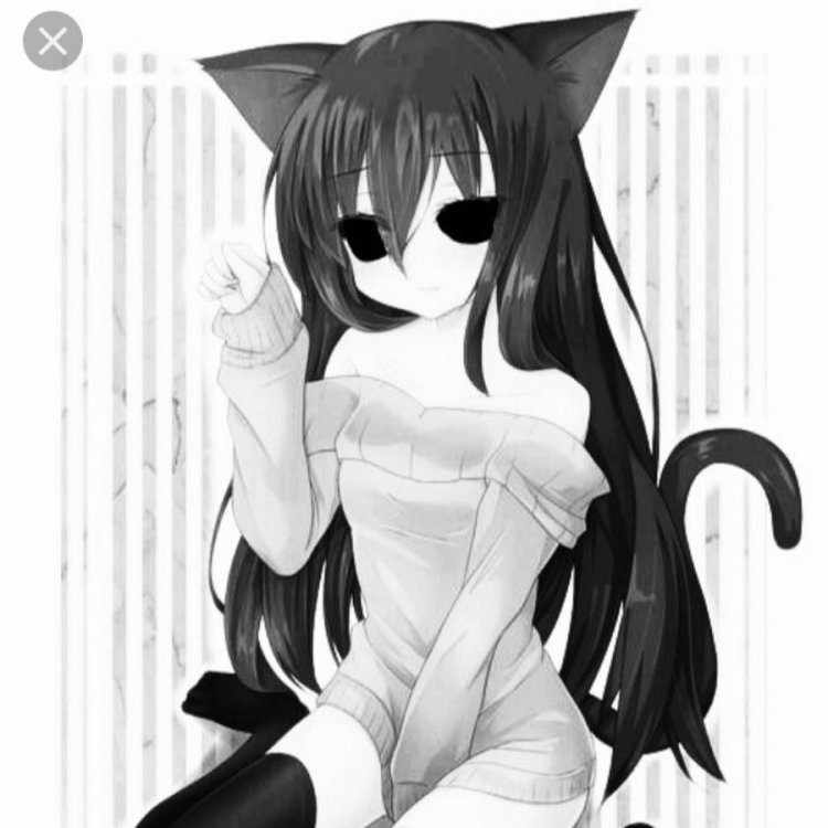 Anime girls cat