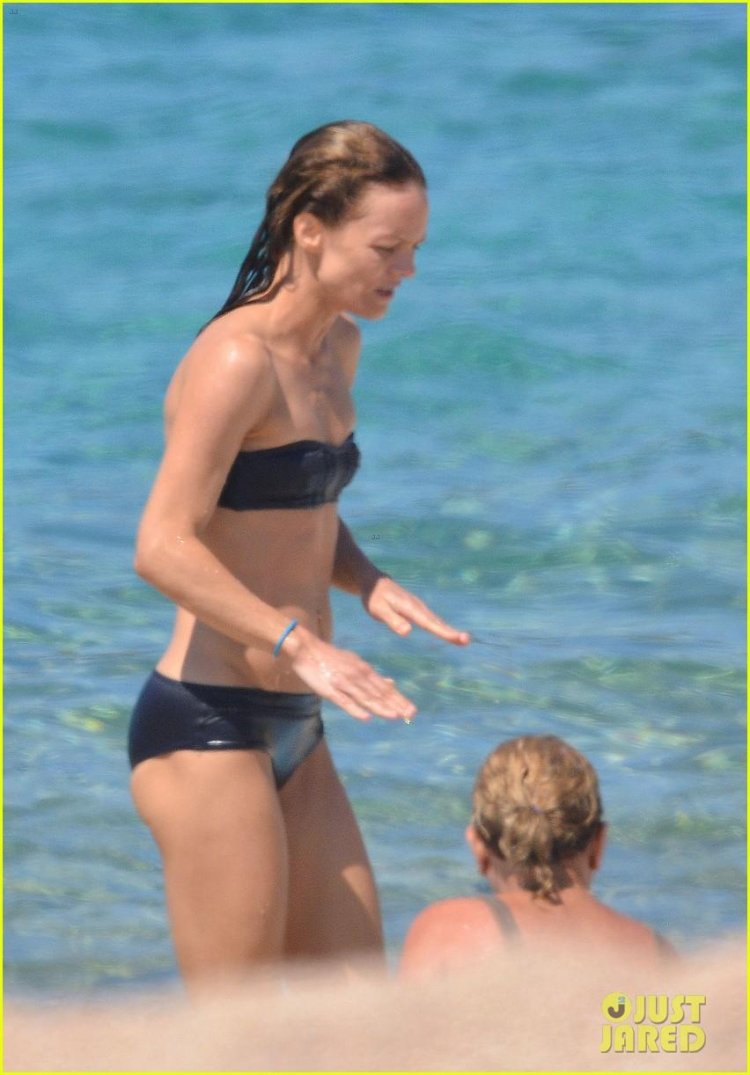 Vanessa Paradis on the beach