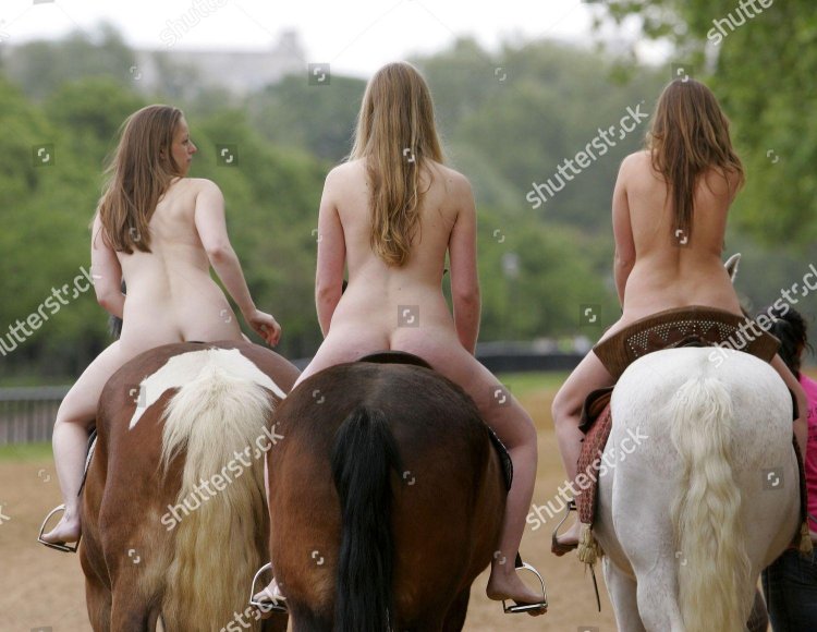 Naked women with animals