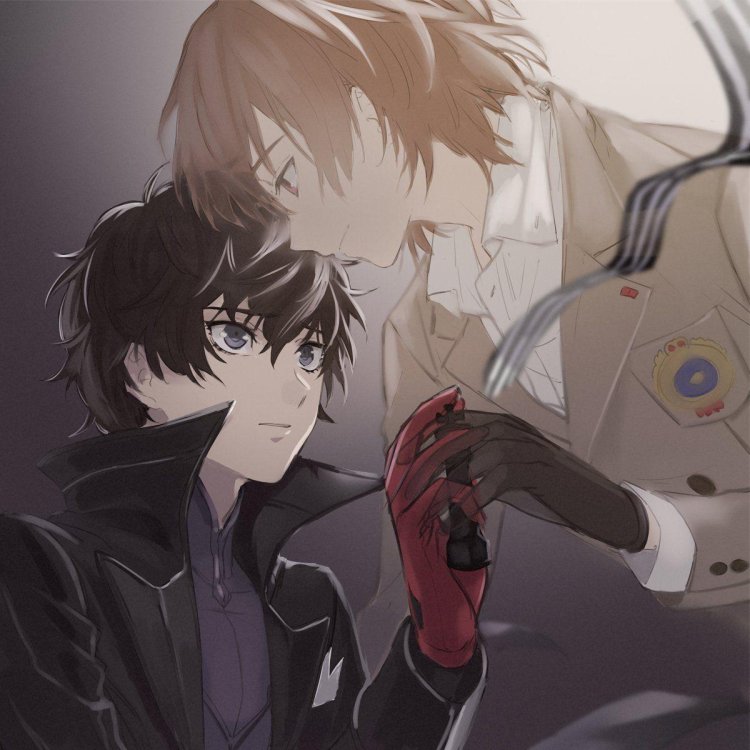 Anime Persona 5 Akira and Akechi