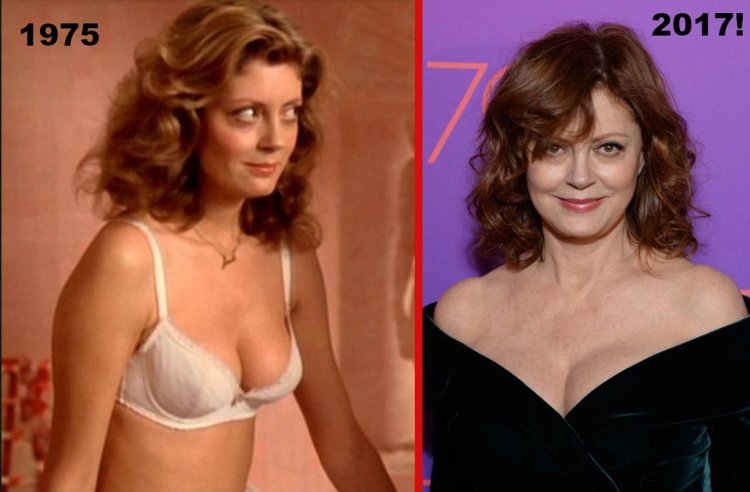 Susan Sarandon at 50 in a swimsuit