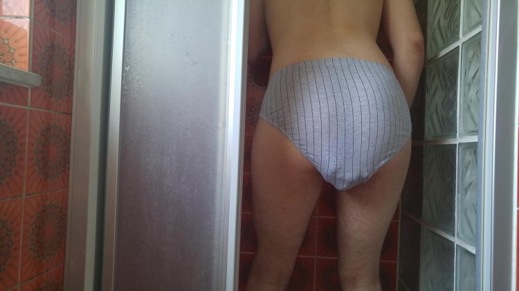 Girl in panties Panty Poop