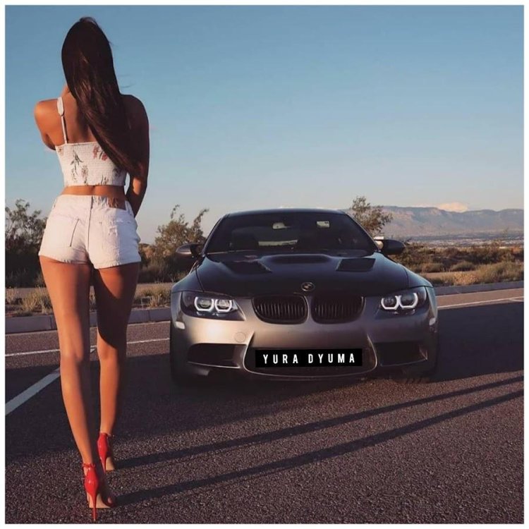 Girl and BMW