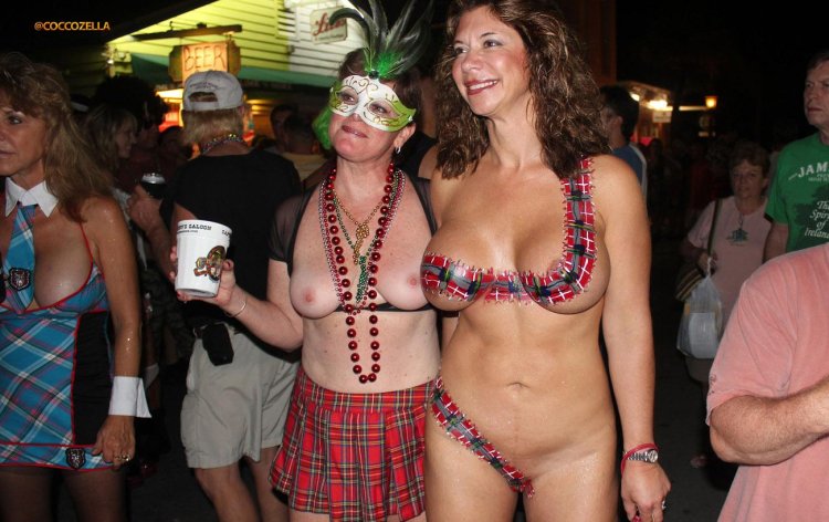 Naked women at the Fantasy Fest