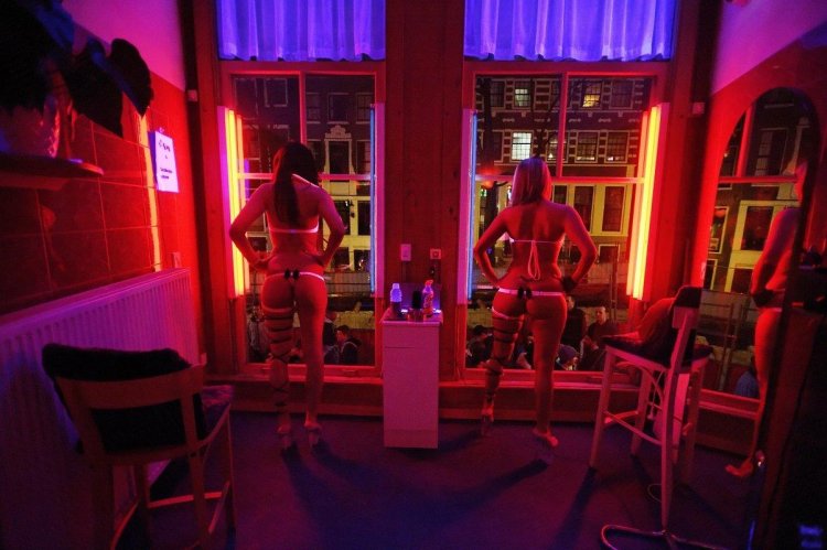 Red lamps in Amsterdam