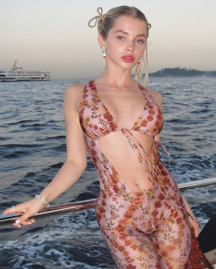 Alla Bruletova in a swimsuit