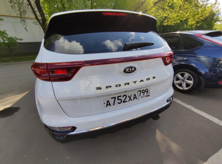 Sportage inscription on the trunk