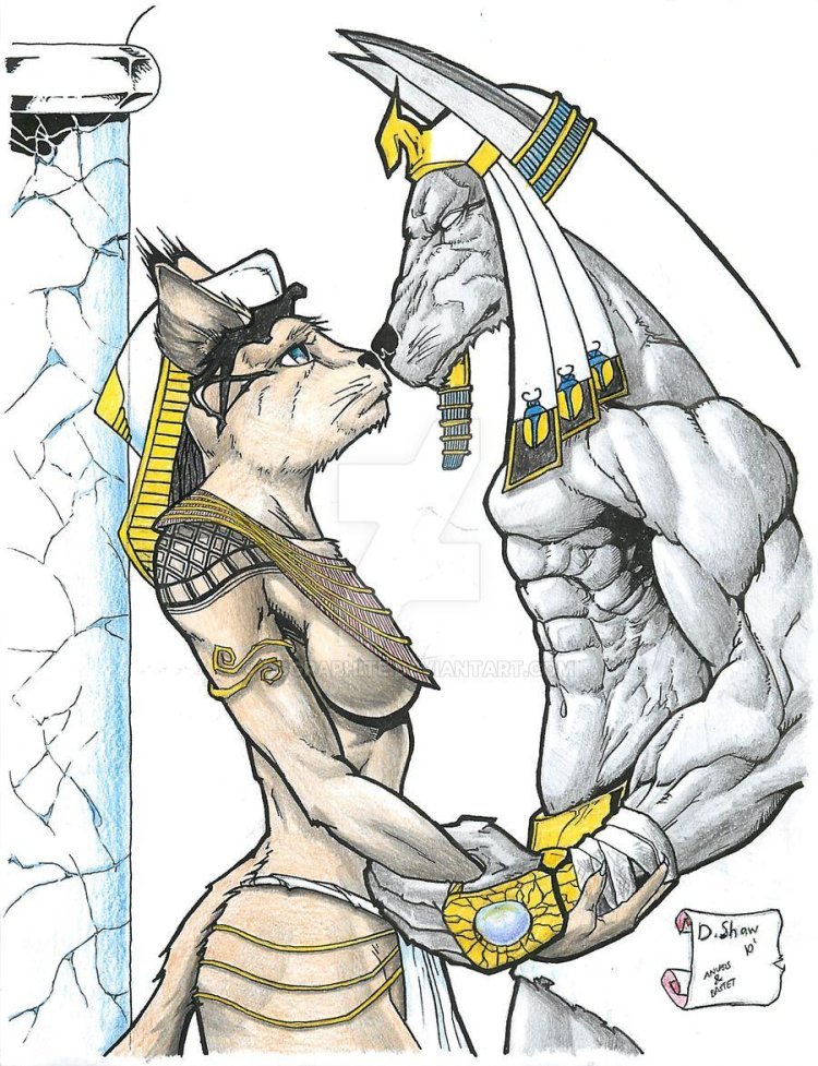 Anum Basteta and Anubis