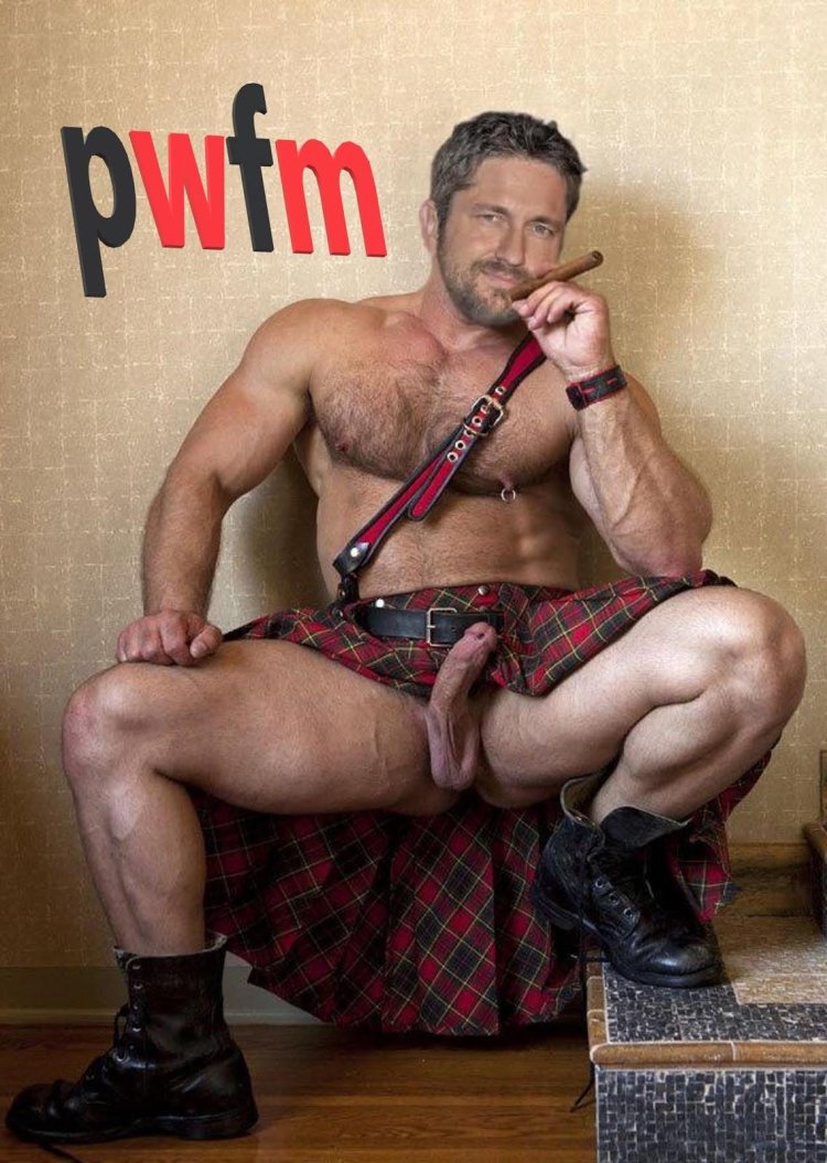 Naked guys in Scottish skirts