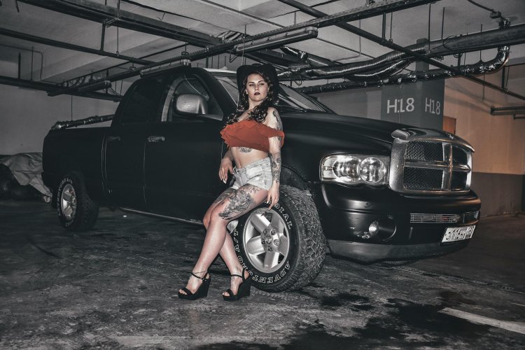 Dodge Ram TRX and Girl