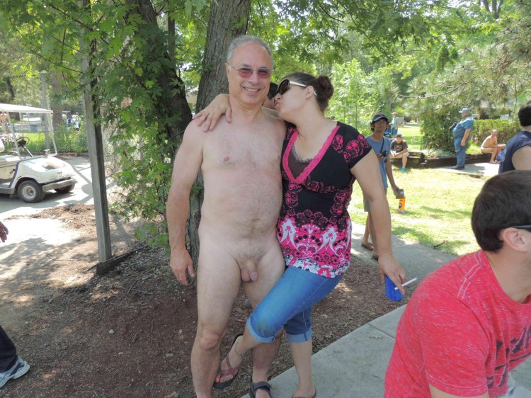 Naked in front of her grandmother CFNM