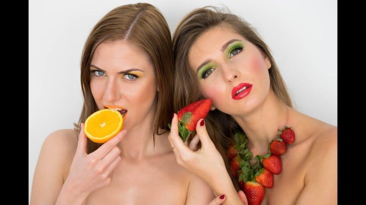 Photo shoot with fruits