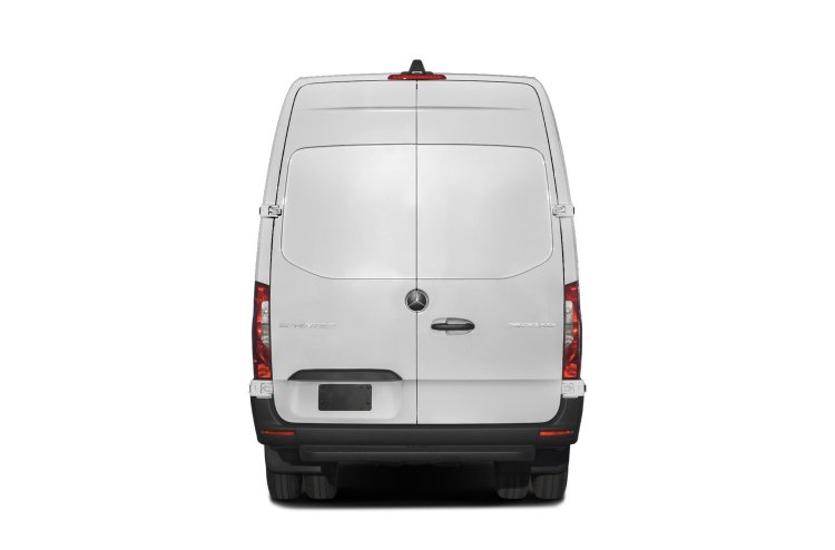 Mercedes Sprinter behind