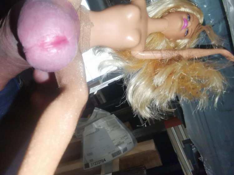 Realistic doll with a member