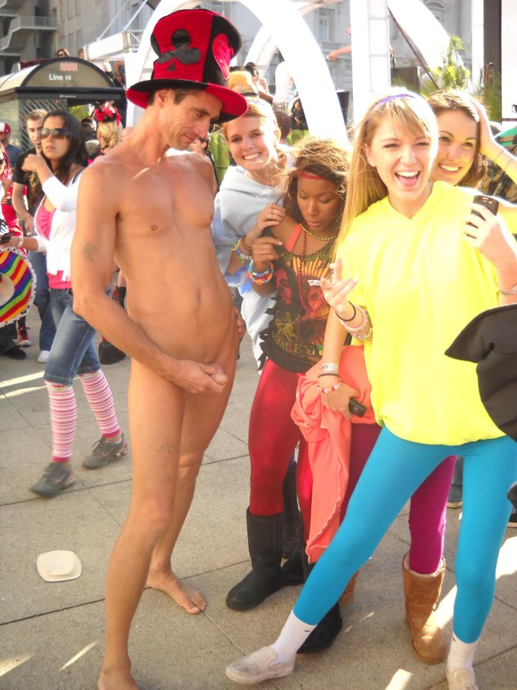 Naked guys dressed girls