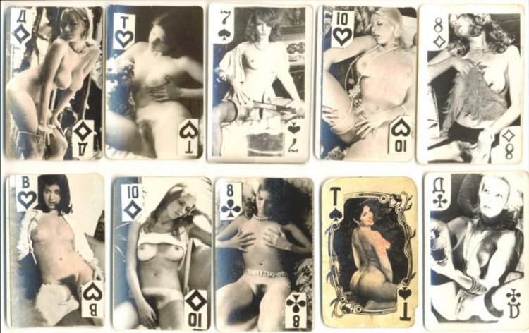 Erotic playing cards
