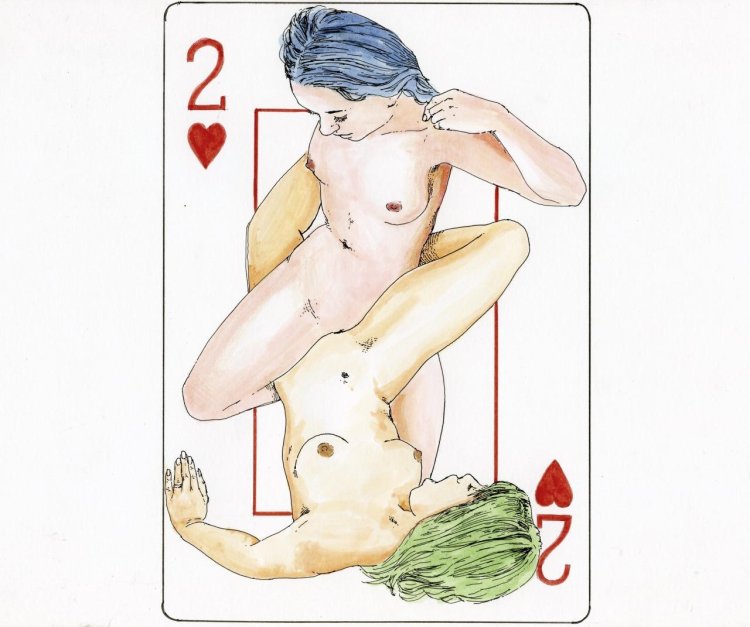 Pornographic playing cards