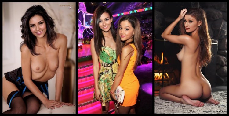 Naked Ariana Grandes and Victoria Justis