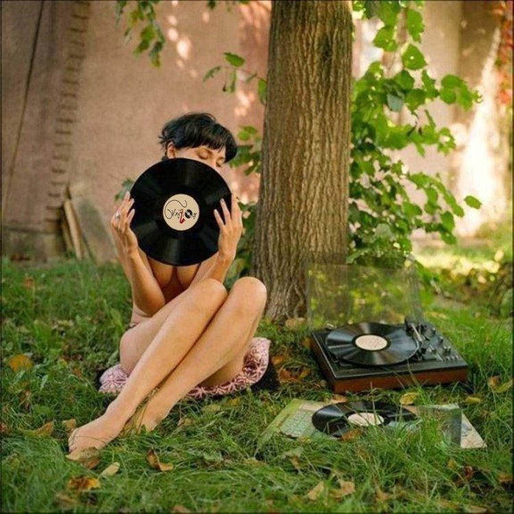 Photo shoot with records