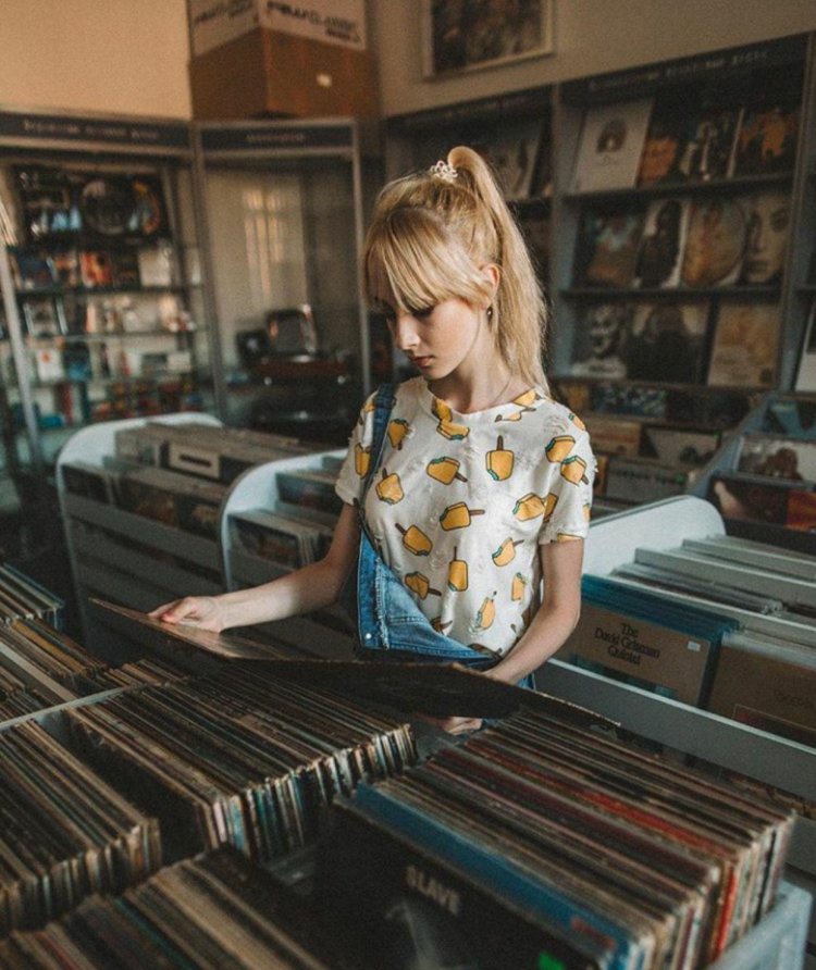 Vinyl record store