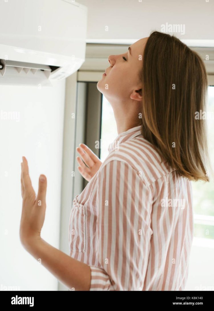 Air conditioning and girl